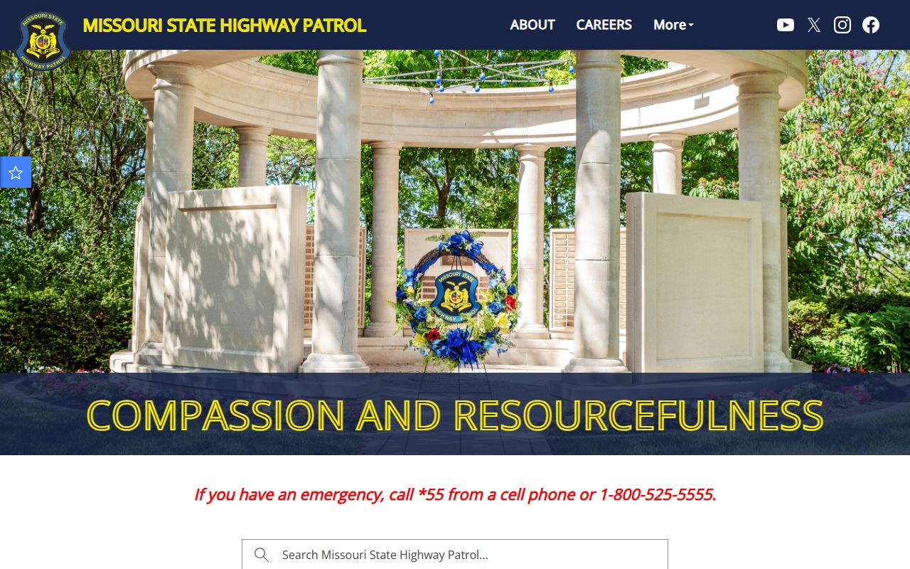 Missouri State Highway Patrol website for bench warrant searches